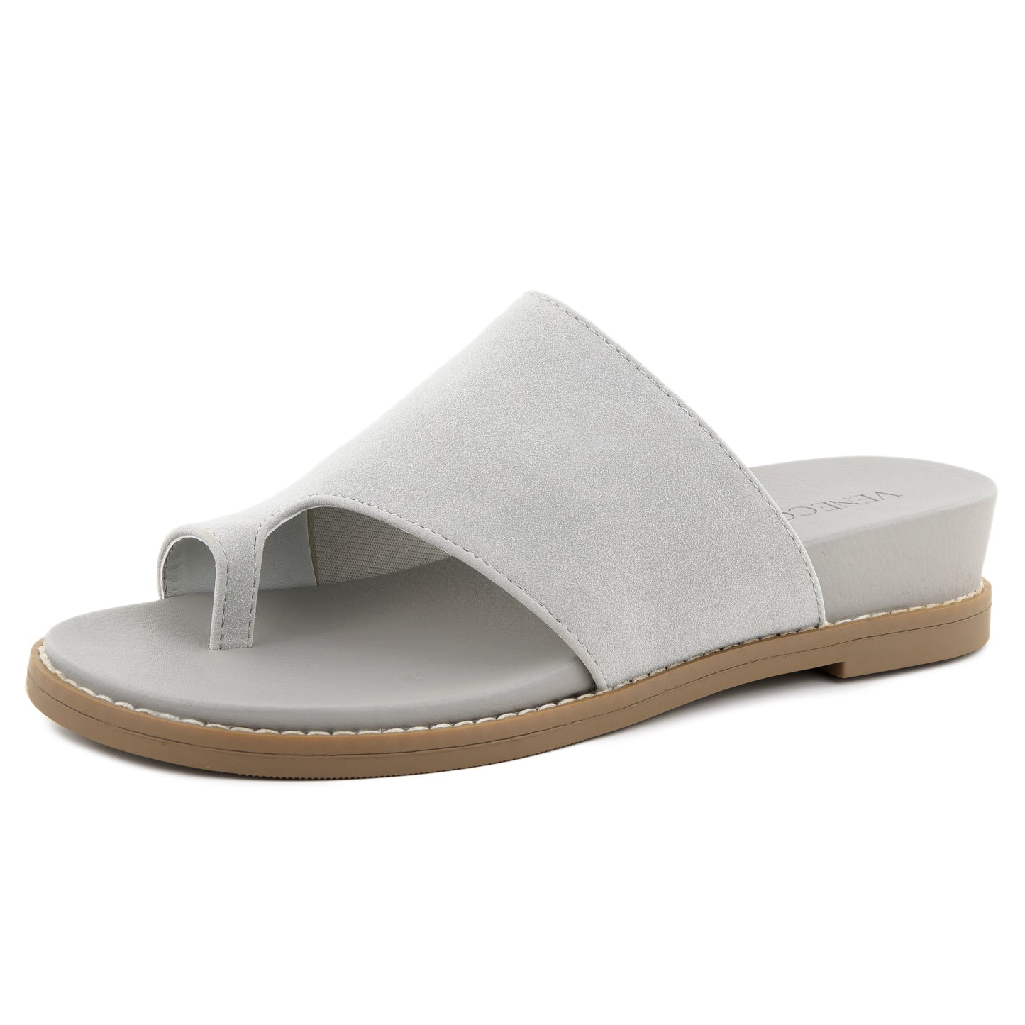 Julia Post Toe Wedge Hill Flat Sandals